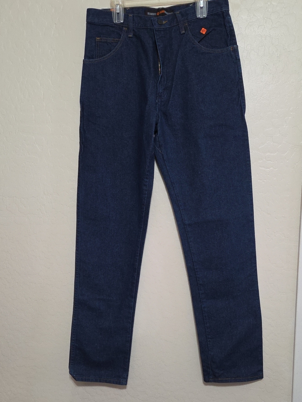 NWT Wrangler Cat 2 Flame Resistance Work Jeans in Deep Indigo 34x36
